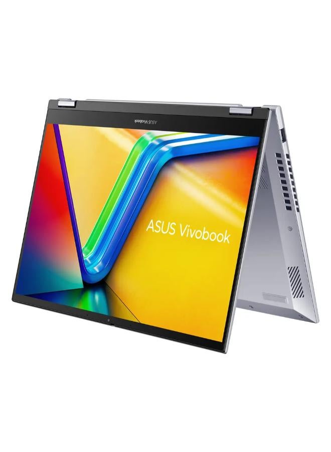أسوس (Upgraded Version) TP3402VA-LZ065W Vivobook Flip Laptop with 14 inch WUXGA / i5-13420H / 16 GB RAM / 512 GB SSD / Intel® UHD Graphics / Win11  Cool English Cool Silver - Image 1