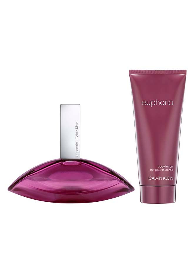 CALVIN KLEIN Euphoria Eau De Parfum For Women And Body Lotion Duo Gift Set 100 + 100ml - Image 1