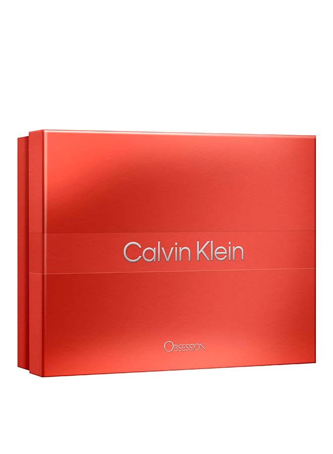 كالفن كلاين Obsession Eau De Parfum For Women And Body Lotion Trio Gift Set 100 + 100 + 15ml - Image 3