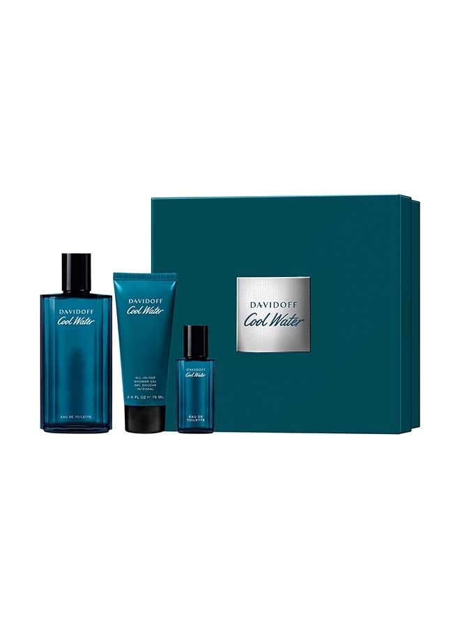 دافيدوف مجموعة هدايا كول ووتر أو دو تواليت للرجال ثلاثية - Image 1