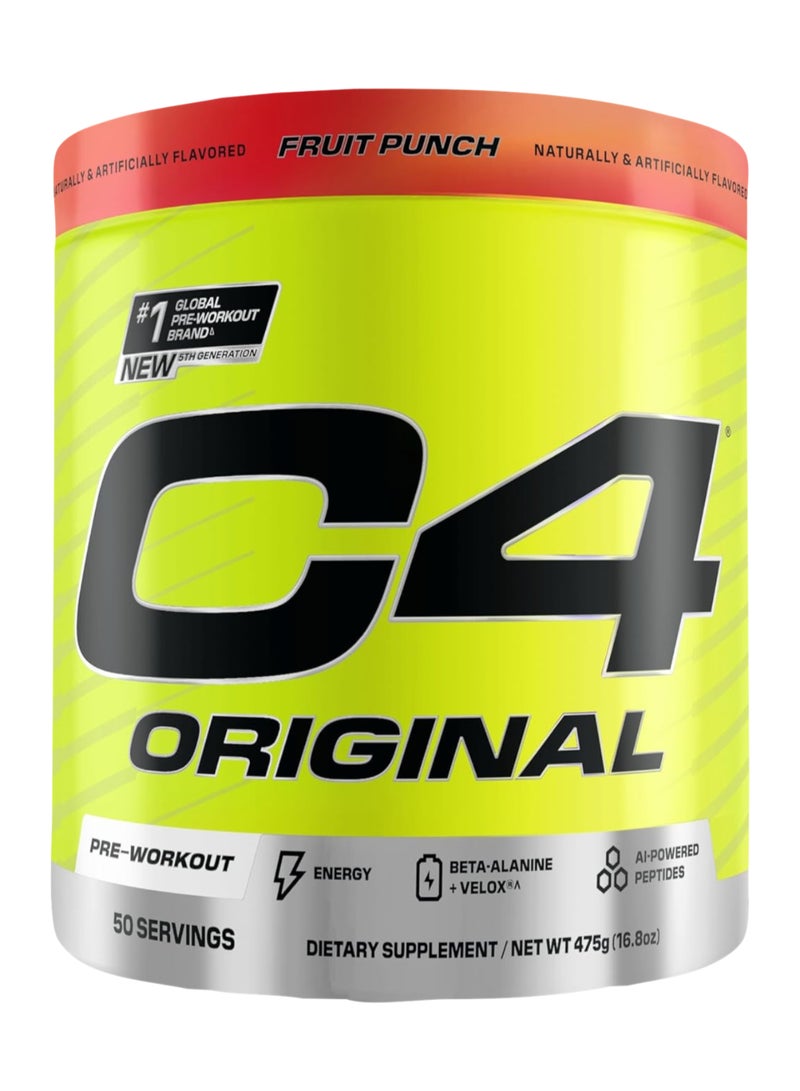 سيلوكور مسحوق مشروب الطاقة الأصلي قبل التمرين للرجال والنساء مع الكرياتين والكافيين ومعزز أكسيد النيتريك والستراتين والبيتا ألانين بنكهة فواكه - 50 حصة - قد يختلف التعبئة والتغليف - Image 1