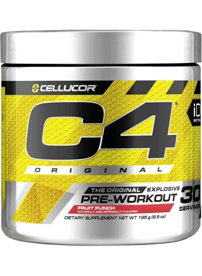 سيلوكور مسحوق C4 الأصلي قبل التمرين فيتامين C لدعم المناعة خالي من السكر طاقة قبل التمرين للرجال والنساء - 150 ملغ كافيين بيتا ألانين كرياتين نكهة فواكه، 30 حصة (قد يختلف التعبئة) - Image 1