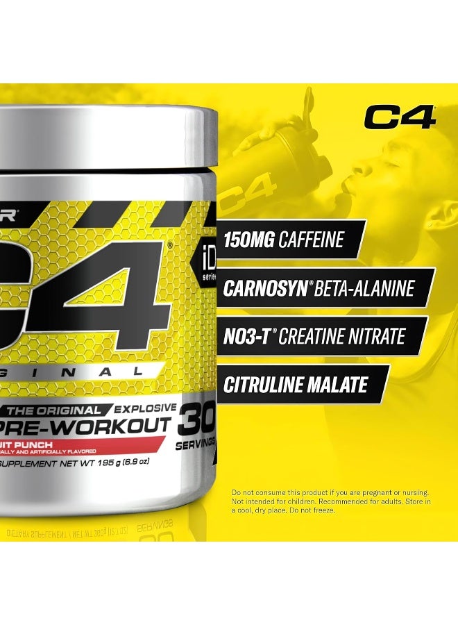 سيلوكور مسحوق C4 الأصلي قبل التمرين فيتامين C لدعم المناعة خالي من السكر طاقة قبل التمرين للرجال والنساء - 150 ملغ كافيين بيتا ألانين كرياتين نكهة فواكه، 30 حصة (قد يختلف التعبئة) - Image 4