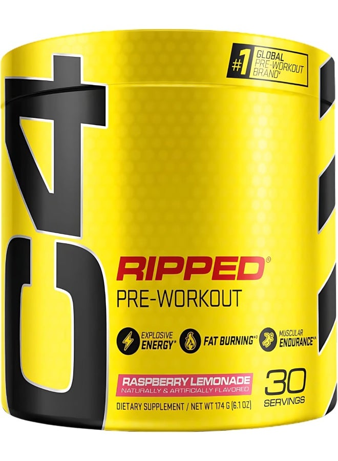 سيلوكور مكمل C4 Ripped قبل التمرين - طاقة متفجرة مع دعم فقدان الدهون - ليمون توت العليق - 30 حصة (قد يختلف التعبئة والتغليف) - Image 1