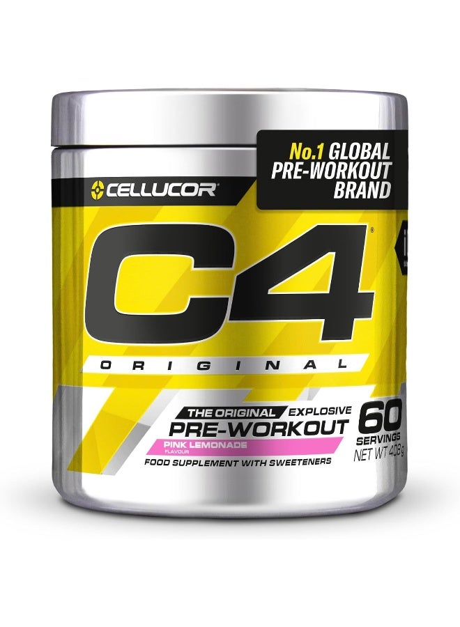 سيلوكور مسحوق طاقة قبل التمرين الأصلي مكمل للرجال والنساء مع الكرياتين والكافيين ومعزز أكسيد النيتريك والستراتين والبيتا ألانين بنكهة الليمون الوردي - 50 حصة - قد يختلف التعبئة والتغليف - Image 1