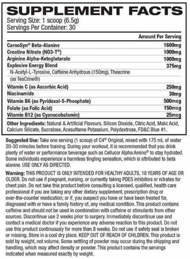 سيلوكور مسحوق C4 الأصلي قبل التمرين بنكهة البطيخ - Image 4