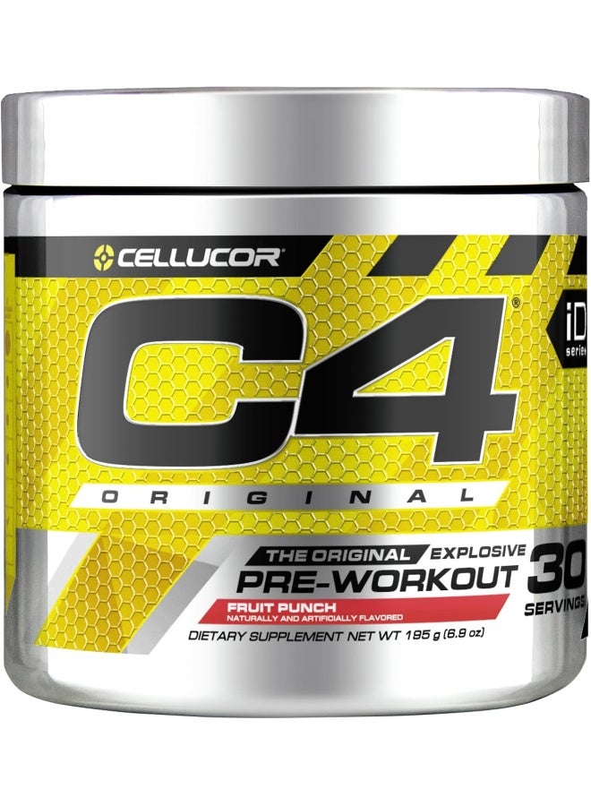 سيلوكور مسحوق C4 الأصلي قبل التمرين فيتامين C لدعم المناعة مشروب طاقة خالي من السكر للرجال والنساء - 150 ملغ كافيين + بيتا ألانين + كرياتين - نكهة فواكه مشكّلة ، 30 حصة (قد يختلف التعبئة)  - Image 1