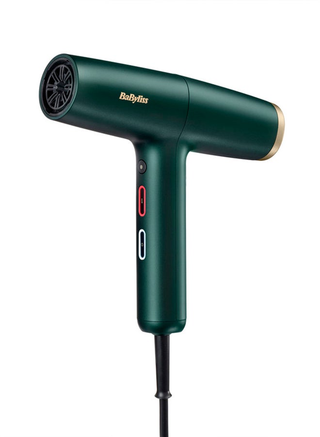 BaByliss 1600W Digital Hair Dryer with Ionic Technology, Includes Diffuser and 2 Concentrator Nozzles, Lightweight Design for Fast Drying and Frizz-Free Styling – D6555DSDE Dark Green - Image 5
