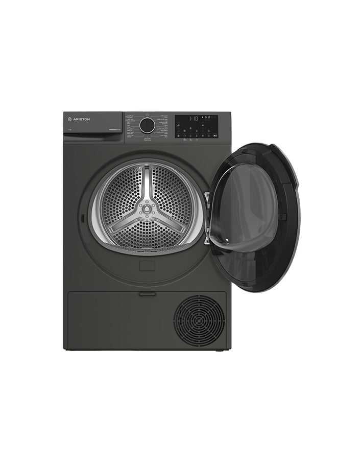Ariston Dryer Front Load - Condensing (Heating pump) - 12 Kg Drying - 15 Programs ARDH123CDMBSA Grey - Image 3