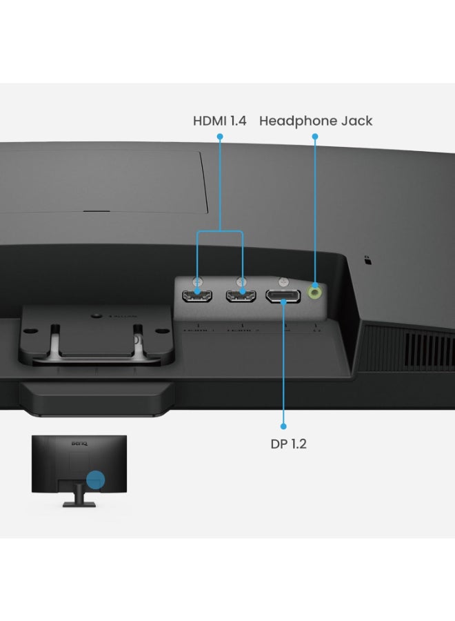 BenQ GW2790 100Hz Computer Monitor 27 inch FHD 1920x1080p, IPS, Eye-Care Tech, Low Blue Light, Anti-Glare, Adaptive Brightness, Built-in Speakers, DP, HDMI , KSA Version - 3 Years Warranty Black - Image 3