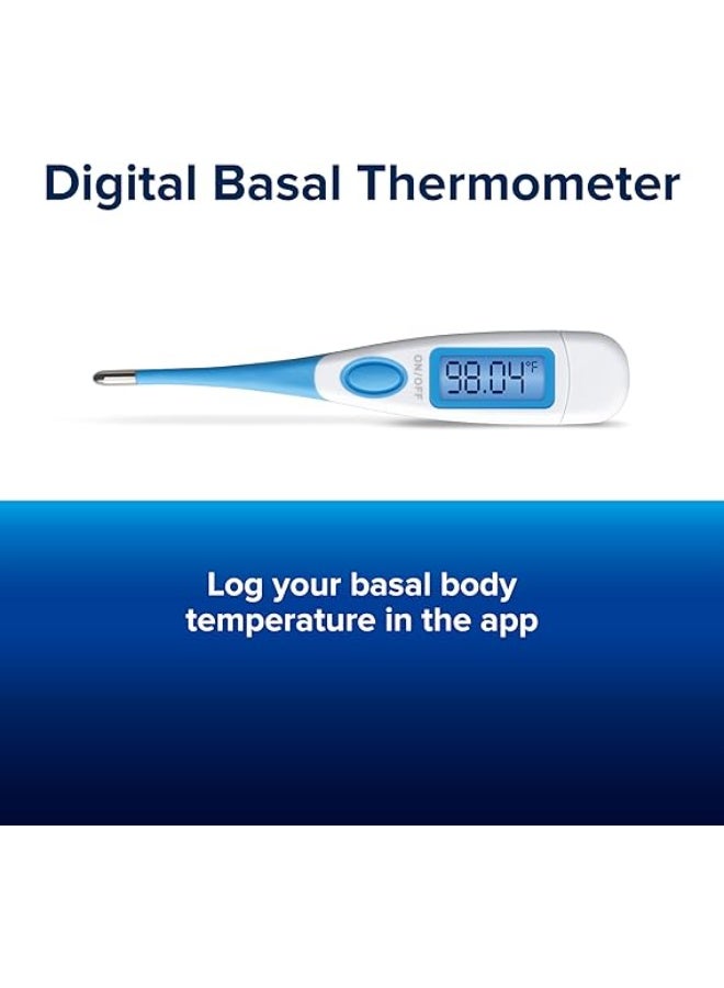 Clearblue & Natural Cycles Hormone-Free Birth Control Kit Starter Pack, 3 Month Subscription to The Natural Cycles app, 15 Digital Ovulation Tests, 1 Digital Basal Thermometer - Image 4