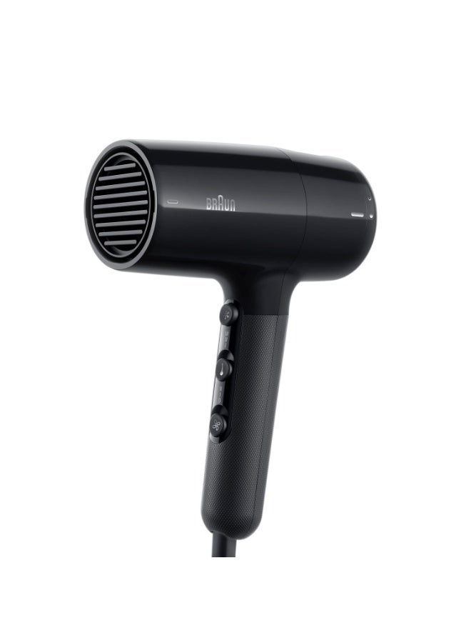 براون مجفف شعر 2000 واط، 3 درجات حرارة و 2 سرعة، فوهة مركزة، واقي سلك دوار، فرشاة تنظيف BRHD200SDE أسود - Image 1