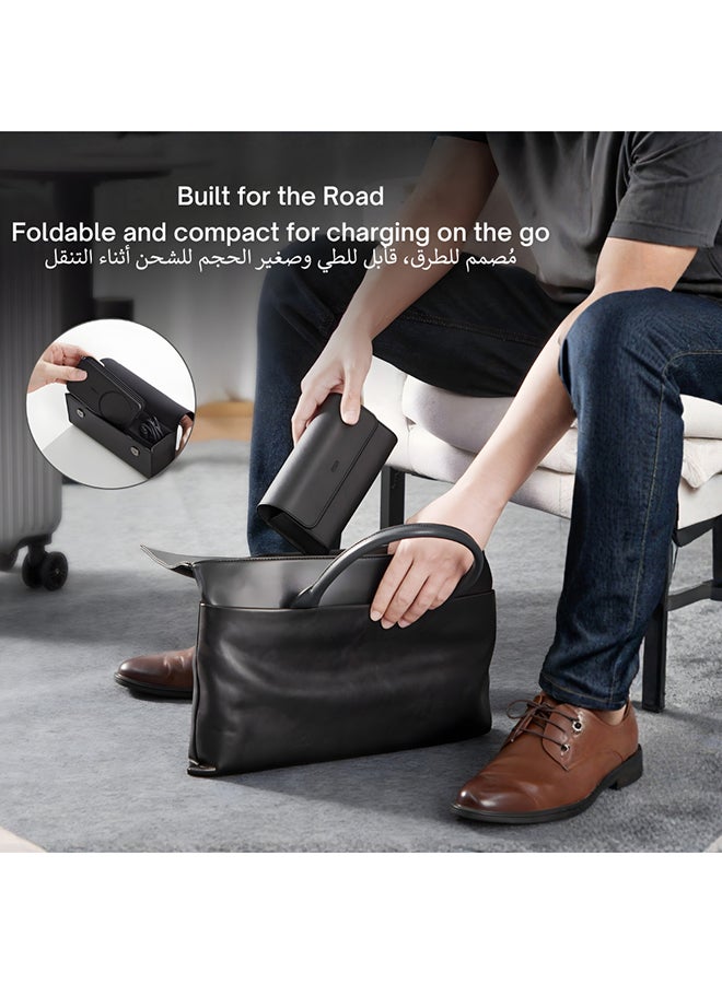 ESR 3 in 1 Charging Station for Apple, Certified Apple Watch Charger, 15W MagSafe Charger Stand for iPhone, Travel Charger for iPhone 17/16/15/14/13, Watch, AirPods,Black Black - Image 5