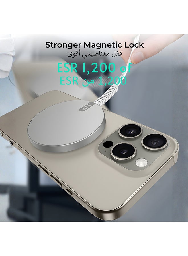 ESR for Magsafe Charger, 15W Wireless Charger, Wireless Charging Pad for iPhone 15/14/13/12, AirPods 4/3/Pro/Pro 2, Galaxy S25, Strong Magnetic Charging Pad with Type-C Cable, Black Black - Image 5