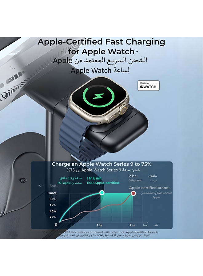 ESR for MagSafe Charger Stand, 3 in 1 Charging Station with CryoBoost, Phone-Cooling Wireless Charging, 15W MagSafe Stand, for iPhone 17/16/15/14/13/12, AirPods, Apple Watch, Black Black - Image 5