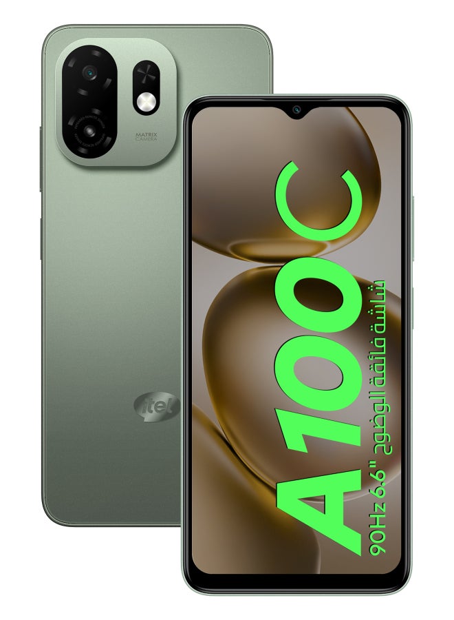 ITEL A100c Silk Green 2+4GB RAM 64GB 4G - Middle East Version - Image 1