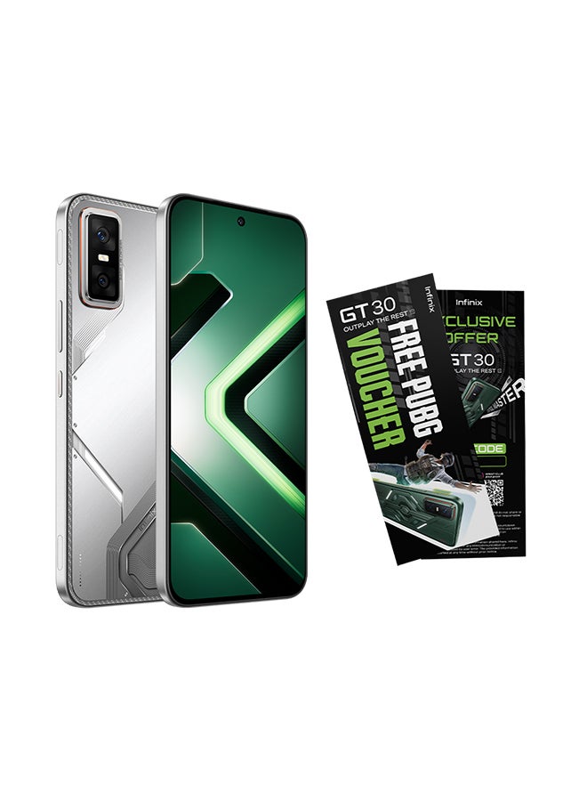 Infinix GT30 Dual SIM Blade White 8GB RAM 256GB 5G - Middle East Version With GT30 PUBG voucher value 100sr - Image 1