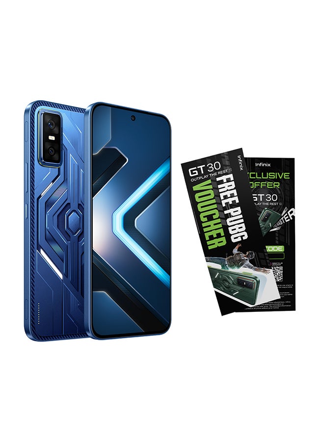 Infinix GT30 Dual SIM Cyber Blue 8GB RAM 256GB 5G - Middle East Version With GT30 PUBG voucher value 100sr - Image 1