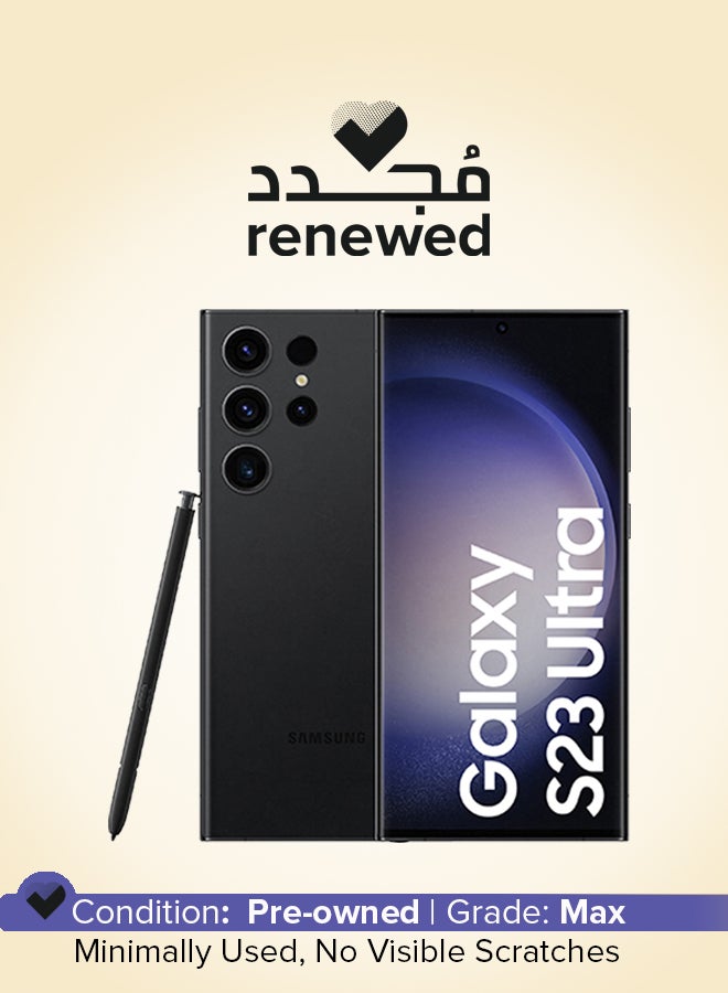 Samsung Renewed - Galaxy S23 Ultra 5G Dual SIM Phantom Black 8GB RAM 256GB - International Version - Image 1