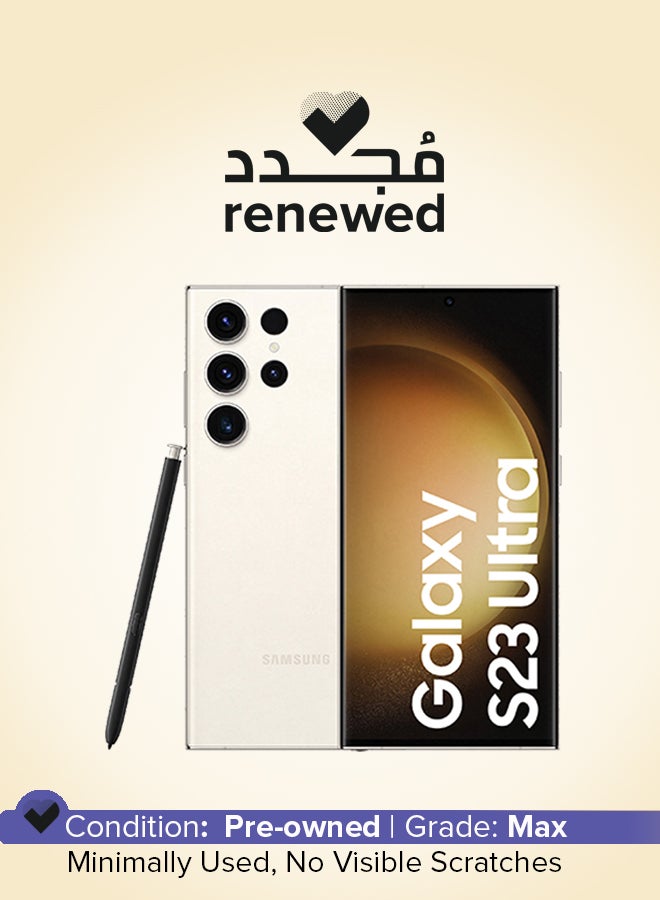 Samsung Renewed - Galaxy S23 Ultra 5G Dual SIM Cream 8GB RAM 256GB - International Version - Image 1