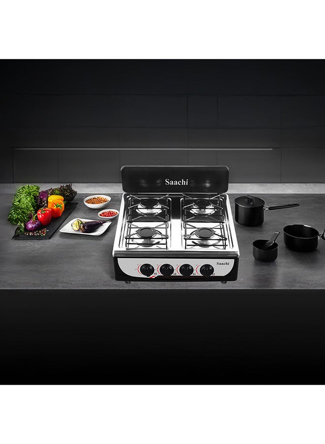 Saachi FlameMaster 4-Burner Gas Stove – Whirlwind Technology, Effortless Cleaning, Maximum Efficiency NL-GAS-5256-BK black - Image 5