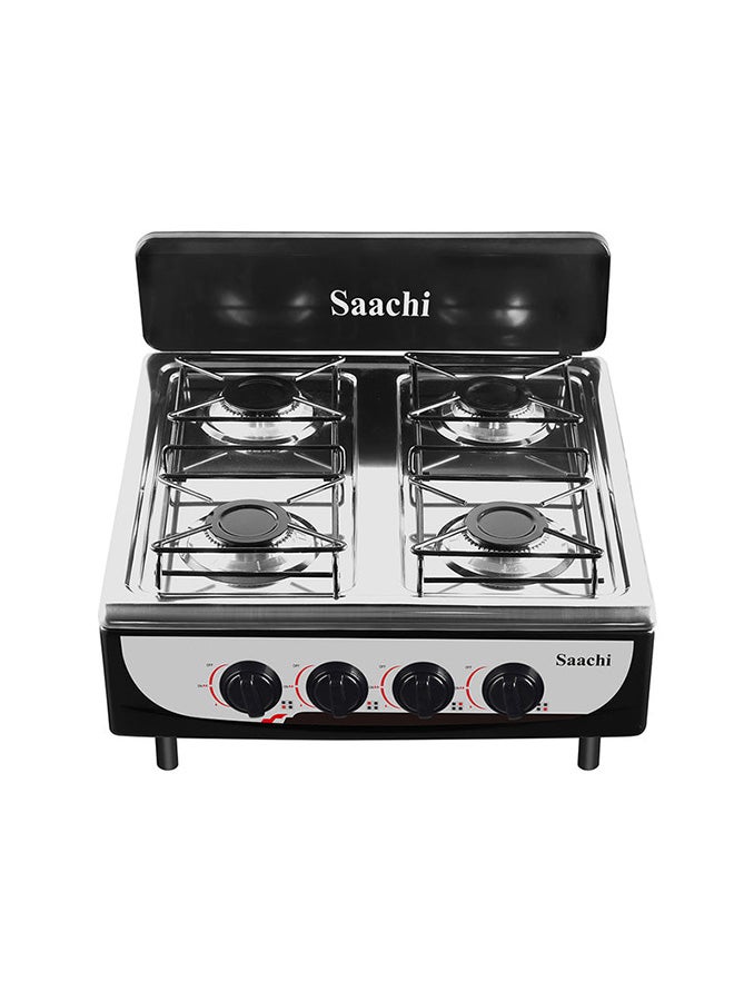 Saachi FlameMaster 4-Burner Gas Stove – Whirlwind Technology, Effortless Cleaning, Maximum Efficiency NL-GAS-5256-BK black - Image 3