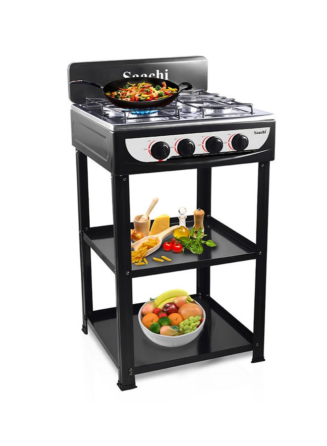 Saachi FlameMaster 4-Burner Gas Stove – Whirlwind Technology, Effortless Cleaning, Maximum Efficiency NL-GAS-5256-BK black - Image 4