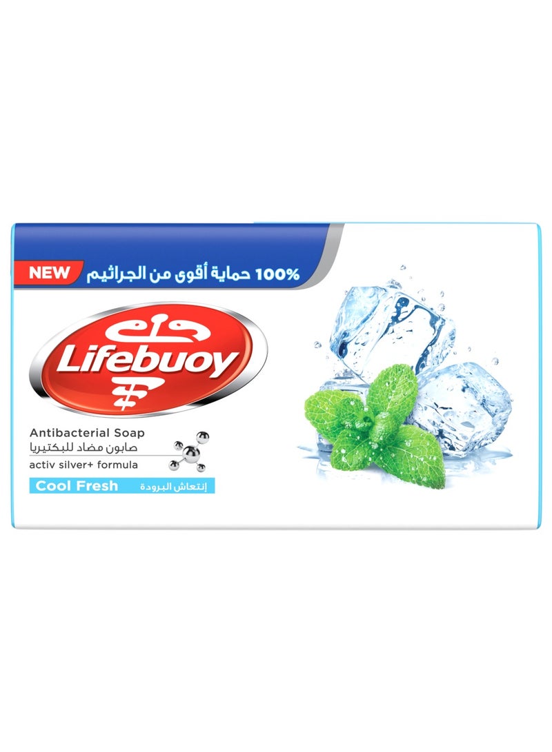 لايفبوي Lifebuoy Cool Fresh Antibacterial soap Made with Activ Silver Formula White 115grams - Image 1