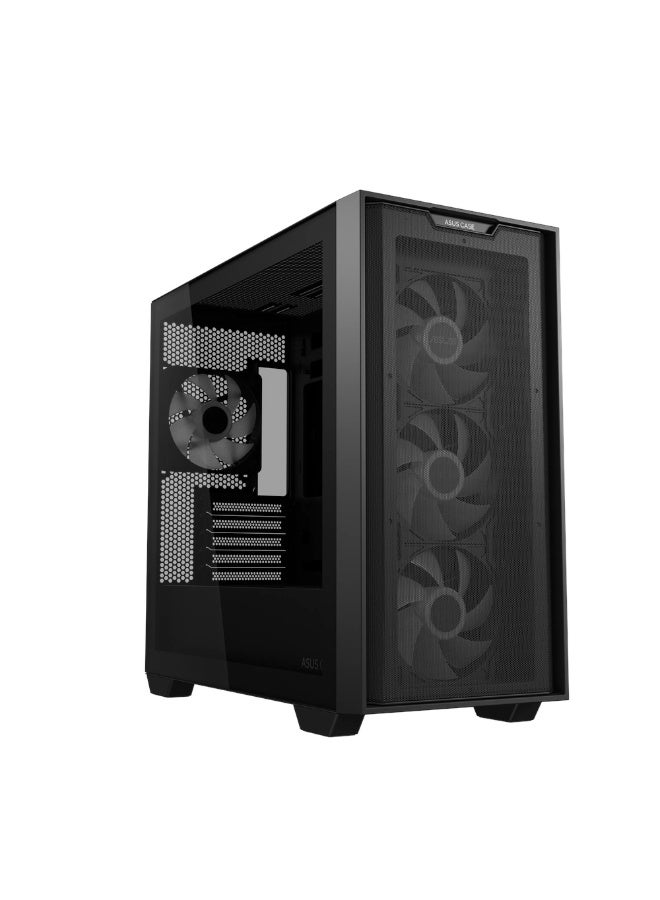 GIGABYTE A21 PLUS mATX PC Case, Tempered Glass Panel, 380mm GPU Support, 4 x 120 mm ARGB Fans, USB 3.2 Gen 1, Ample Cable Management, Black, 1 Year Warranty | 90DC00H0-B19010 - Image 2