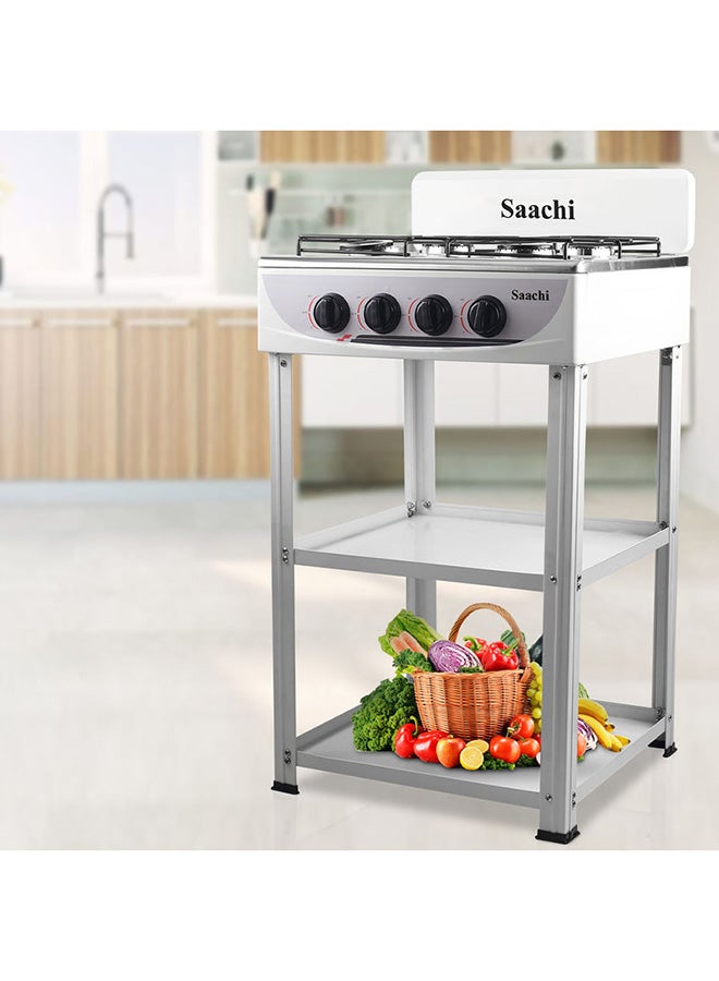 Saachi FlameMaster 4-Burner Gas Stove – Whirlwind Technology, Effortless Cleaning, Maximum Efficiency NL-GAS-5256-WH white - Image 1