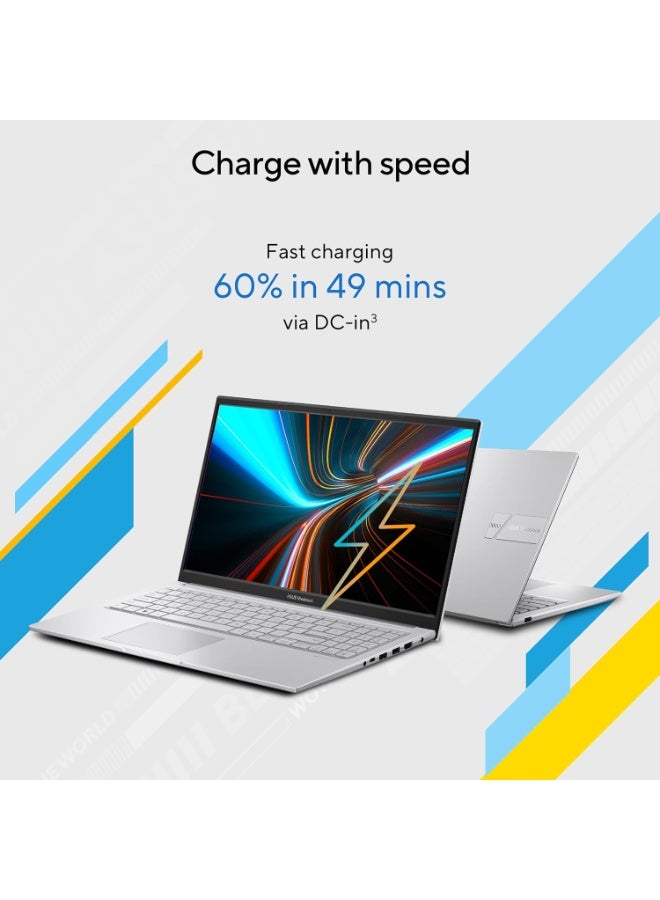 ASUS (Upgraded Version) Vivobook 15 X1504VA Laptop With 15.6-Inch Display, Core 5 -120U Processor 8GB RAM- 512GB SSD, Intel Iris XE Graphics, Windows 11 Home+ Office 2024 / Cool English/Arabic Cool Silver - Image 3