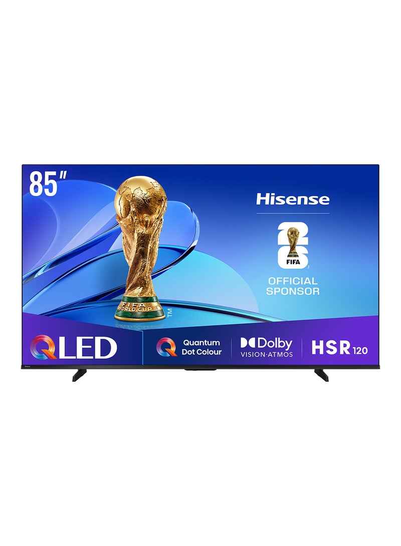 Hisense 85 inch QLED Smart TV E7Q-Quantum Dot Colour, AI Picture, Dolby Vision, Dolby Atmos, Share to TV, Voice Control, Filmmaker Mode, Youtube, Netflix, Disney+  85E7Q (2025 UAE Version) 85E7Q black - Image 1