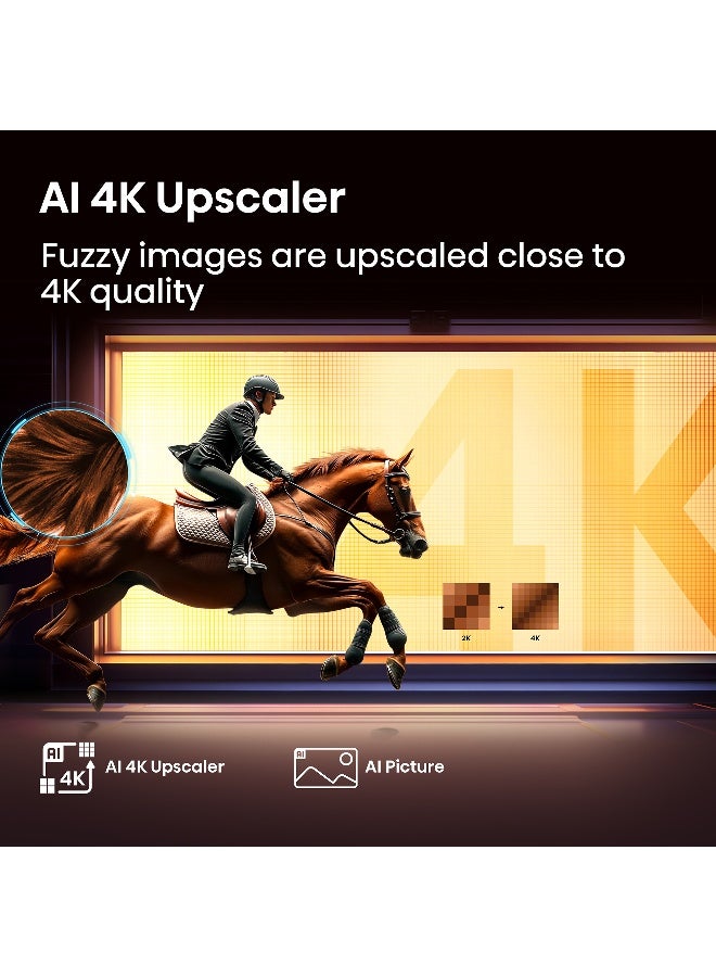 هايسنس تلفاز هاي سينس 65 بوصة QLED الذكي E7Q - لون النقاط الكمومية، صورة AI، دولبي فيجن، دولبي أتموس، مشاركة إلى التلفاز، التحكم الصوتي، وضع صانع الأفلام، يوتيوب، نتفليكس، ديزني+ 65E7Q (نسخة الإمارات 2025) - Image 5