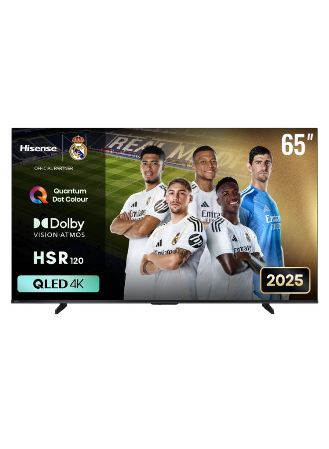 Hisense 65 inch QLED Smart TV E7Q-Quantum Dot Colour, AI Picture, Dolby Vision, Dolby Atmos, Share to TV, Voice Control, Filmmaker Mode, Youtube, Netflix, Disney+ (2025 UAE Version) 65E7Q Black - Image 1