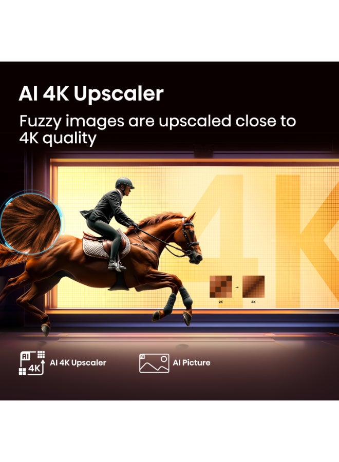 Hisense 65 inch QLED Smart TV E7Q-Quantum Dot Colour, AI Picture, Dolby Vision, Dolby Atmos, Share to TV, Voice Control, Filmmaker Mode, Youtube, Netflix, Disney+ (2025 UAE Version) 65E7Q Black - Image 5