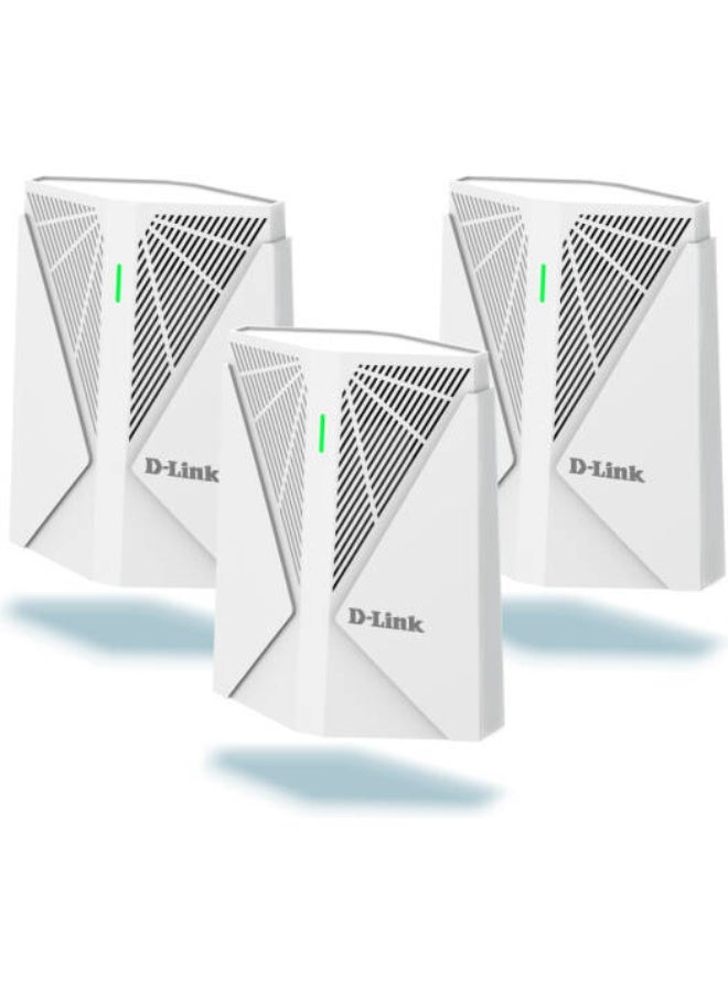 D-Link AX3000 Wi-Fi 6 Dual-Band Mesh System Router, Pack Of 3, 3Gbps Speeds, Smart Roaming, BSS Coloring, 1024-QAM, 160MHz Channels, WPA3 Security, and Expandable Coverage, White | DIR-X301-3PACK white - Image 1