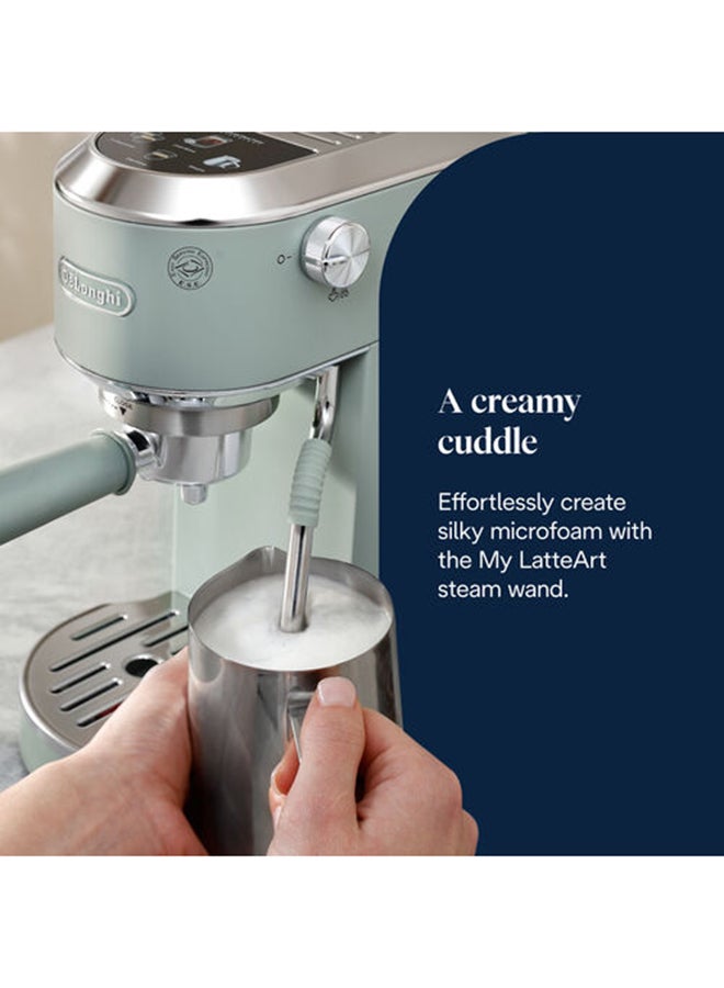 De'Longhi Dedica Duo EC890.GR, Barista Coffee Machine with Pump, Espresso and Cold Brew, Manual Machine with LatteArt Steam Rod, 15 cm Wide, 2 Espresso, Touch Screen, Cup up to 13 cm 1 L 1450 W EC890.GR Green - Image 5