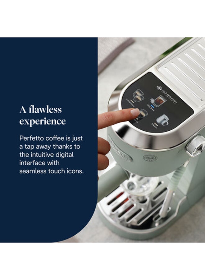 De'Longhi Dedica Duo EC890.GR, Barista Coffee Machine with Pump, Espresso and Cold Brew, Manual Machine with LatteArt Steam Rod, 15 cm Wide, 2 Espresso, Touch Screen, Cup up to 13 cm 1 L 1450 W EC890.GR Green - Image 3