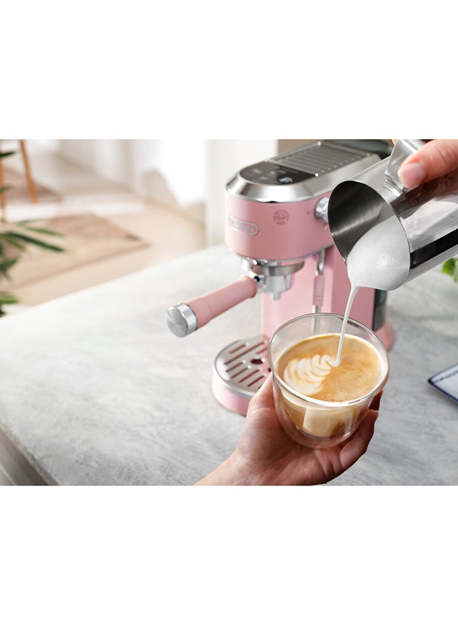 ديلونجي ماكينة قهوة دي'لونجي ديديكيا ديو EC890.PK، ماكينة قهوة بارستا مع مضخة، إسبريسو وبارد، ماكينة قهوة يدوية مع قضيب بخار لاتيه آرت، بعرض 15 سم، 2 إسبريسو، شاشة تعمل باللمس، كوب حتى 13 سم، وردي - Image 5
