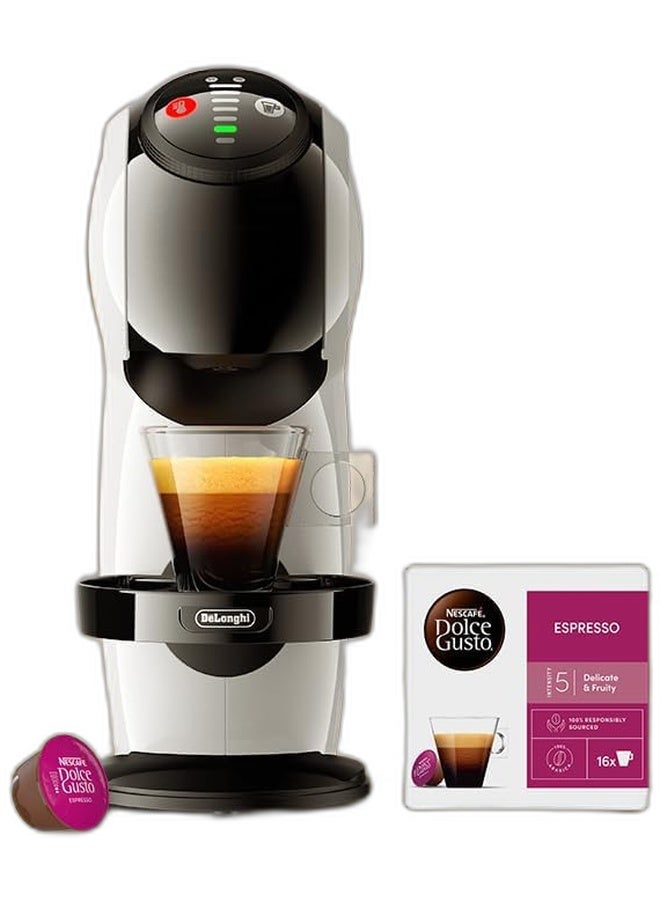 Dolce Gusto dolce_gusto Nescafe Dolce Gusto by De'Longhi Capsule Coffee Machine GENIO S Coffee Maker with 15 Bar Pressure Ideal for Espresso, Americano, Cappuccino, Latte, Macchiato & Many More Coffee Recipes EDG226.W 0.8 L 1600 W EDG226.W White 0.8 L 1600 W EDG226.W White - Image 5