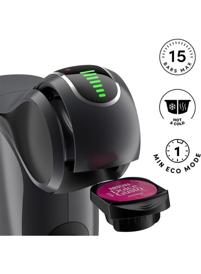 نسكافيه ماكينة قهوة نسكافيه دولسي غوستو من دي'لونجي كبسولة قهوة جينيو إس تاتش مع ضغط 15 بار مثالية للإسبريسو، أمريكانو، كابتشينو، لاتيه، ماكياتو والعديد من وصفات القهوة الأخرى EDG426.GY - Image 2