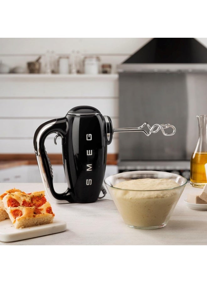 سميج Retro 50's Style Hand Mixer, 9 Speed Levels, 3 Stainless Steel Whisks, Cream, 1 Year Warranty 250 W HMF01CRUK - Image 4