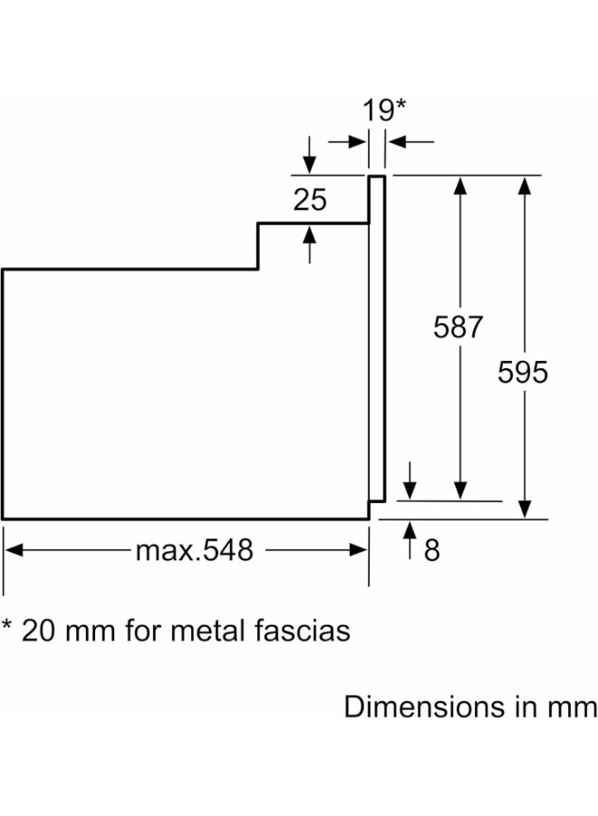 سيمنز فرن كهربائي مدمج Siemens iQ100 HB011FBR1M، سعة 71 لتر، حرارة من الأعلى/الأسفل، شواية متغيرة، humidClean Plus، ستانلس ستيل HB011FBR1M أسود - ضمان 3 سنوات - Image 2