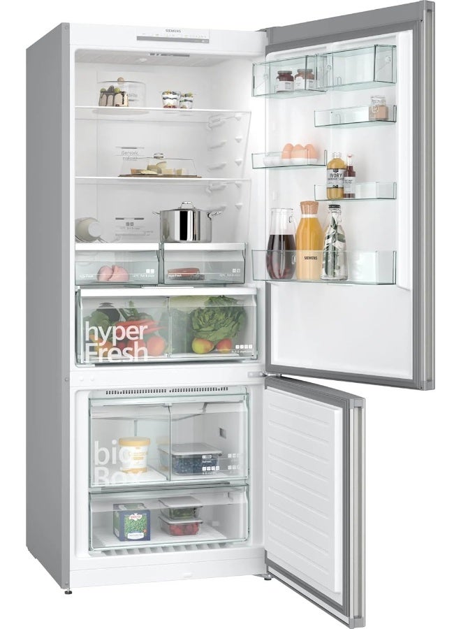 سيمنز ثلاجة سيمنز iQ300 بسعة 578 لتر، بتصميم سفلي مستقل، هندسة ألمانية، فضي إنوكس، ضمان لمدة سنة - Image 2