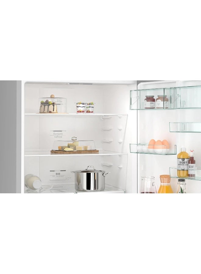 سيمنز ثلاجة سيمنز iQ300 بسعة 578 لتر، بتصميم سفلي مستقل، هندسة ألمانية، فضي إنوكس، ضمان لمدة سنة - Image 4