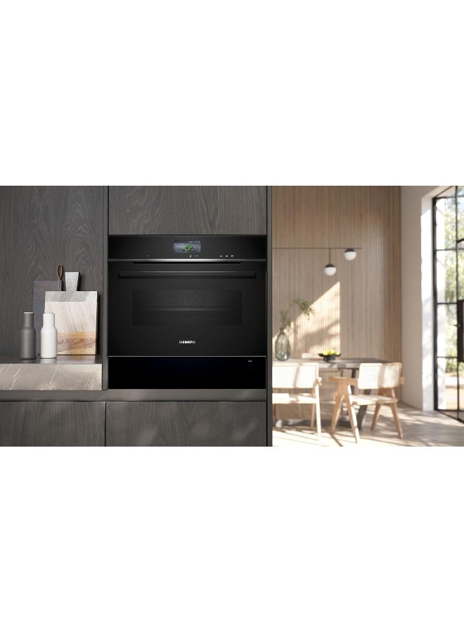 سيمنز Siemens  iQ700 Built in Food Warming Drawer, German Engineering, Stainless Steel, Black, 3 Years Warranty, BI710C1B1B BI710C1B1B black-3 years warranty BI710C1B1B black - Image 2