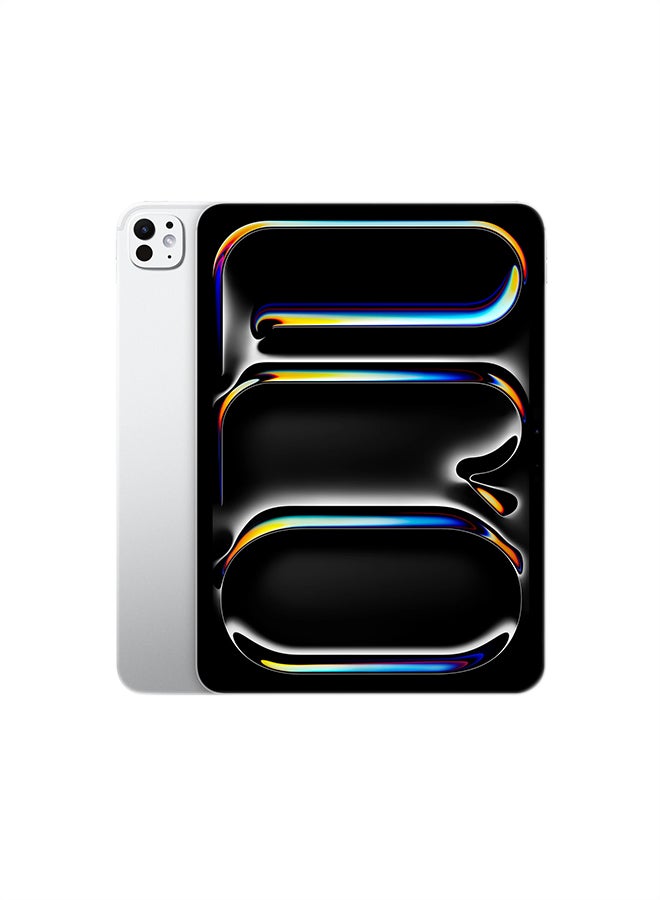 ابل  iPad Pro - 2025(6th Generation) M5 11-inch, 512GB, 5G, Silver with Standard Glass - International Version - Image 1