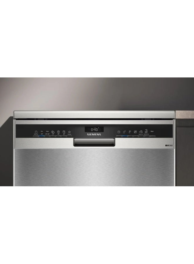 سيمنز Siemens Dishwasher iQ300 14 Place Settings Dishwashers, 60cm Dishwasher, German Engineering Dishwasher Machine, Silver, SN23HI25MM SN23HI25MM silver - Image 2