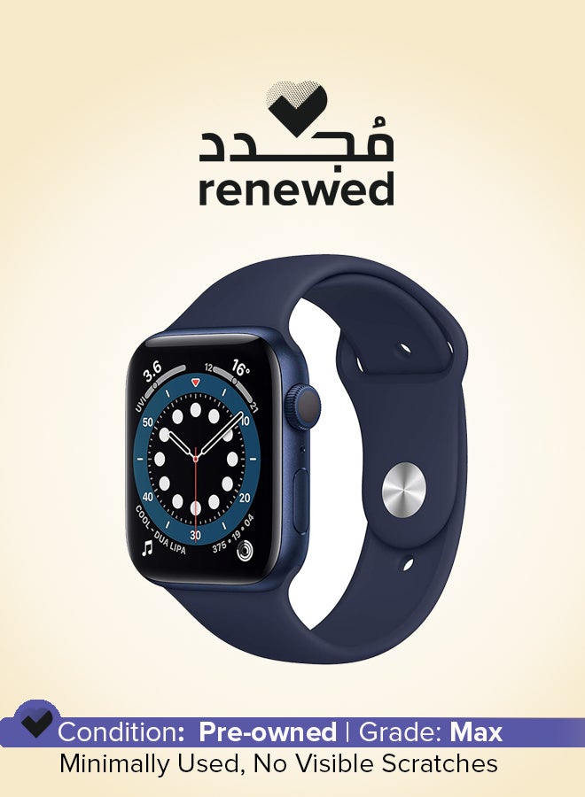 ابل  Renewed - Apple Watch Series 6 (GPS) 44mm Blue Aluminum Case blue - Image 1