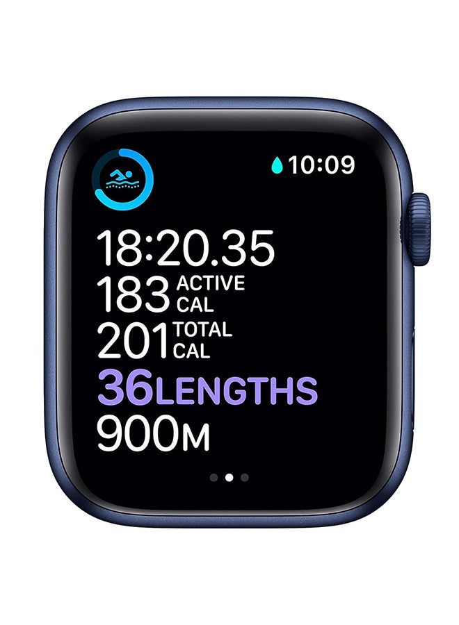 ابل  Renewed - Apple Watch Series 6 (GPS) 44mm Blue Aluminum Case blue - Image 5